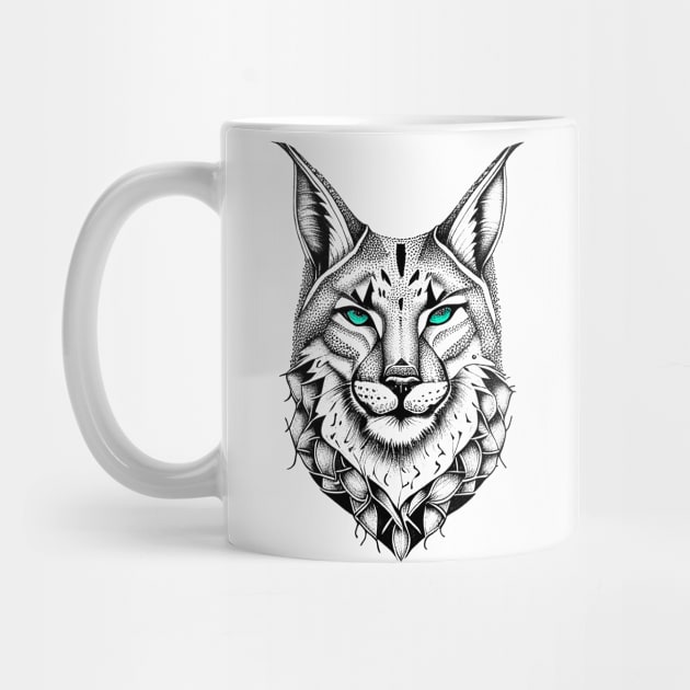 Lynx Wild Animal Nature Illustration Art Tattoo by Cubebox